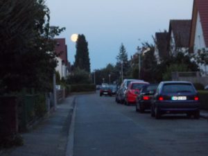 Der Vollmond über Neuhermsheim an meinem 63. Geburtstag 22.07.2013